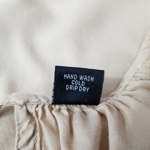 Angie L Embroidered Peasant Blouse Pink Detail 3/4 Sleeve Boho Top - Picture 7 of 7